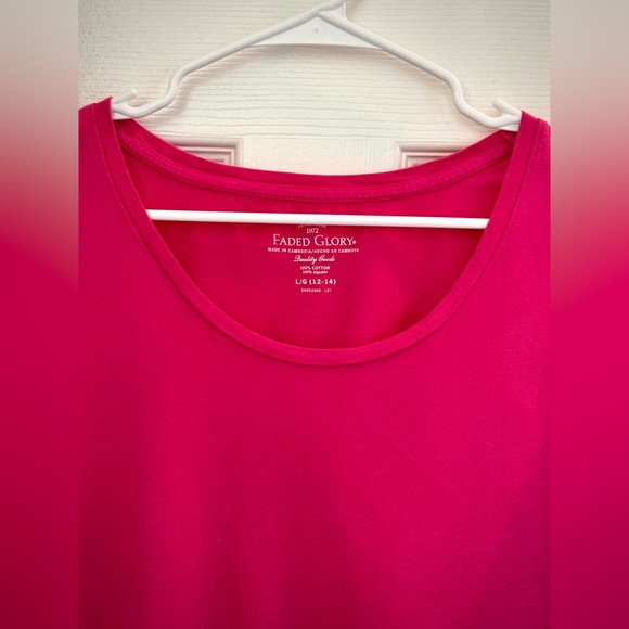 Faded Glory Hot Pink Short Sleeve T Shirt - Picture 5 of 10